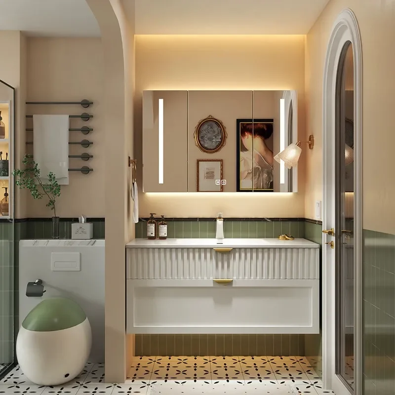 Cream Style Bathroom Cabinet w - огляд і ціна Home Bathroom Vanity Combo