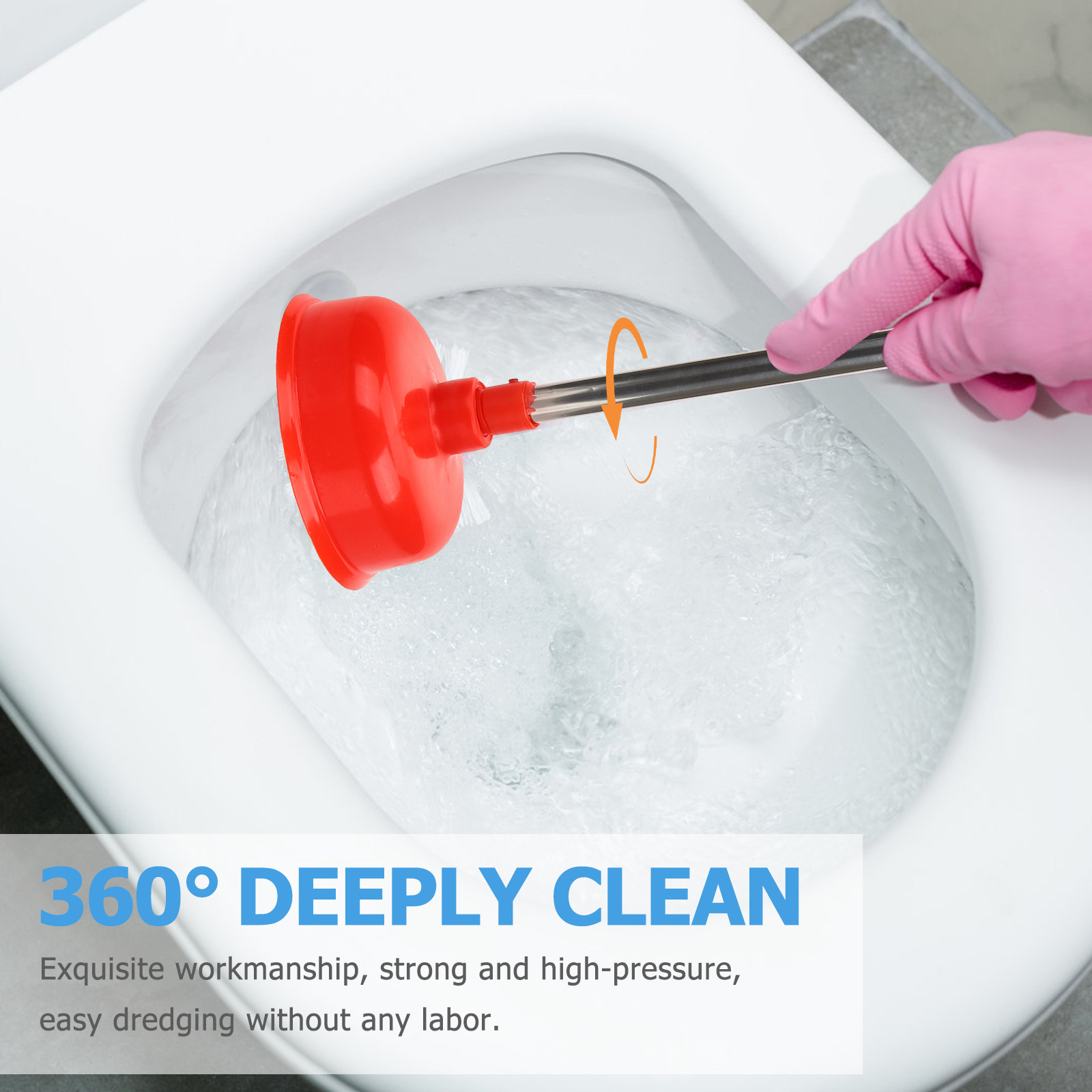 Heavy Duty Long Handle Toilet  - огляд і ціна Plunger Toilet