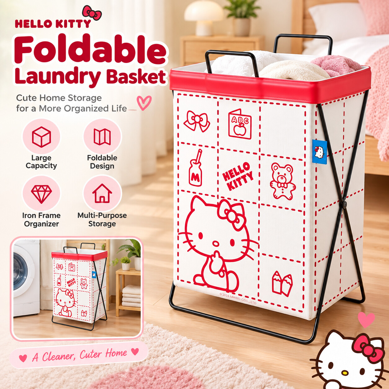 Cinnamoroll Kuromi Sanrio Stee - огляд і ціна Home Edit Bathroom Storage